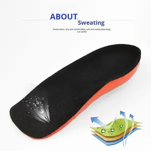 Plantillas ortopédicas de PU para hombres y mujeres, alivio de pie plano, arco de Poron, plantillas antideslizantes absorbentes de golpes, plantillas de medio tamaño, dolor de talón cómodo - Product Image 4