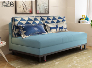 Double Foldable Latex <b>Sofa</b> <b>Bed</b> Telescopic Pull Out Design 1.2M 1.5M 1.8M Multi Size For Small Household Living Room Dual Use - Product Image 6