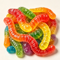 BESTAR Groothandel Zoete Jelly Wormen Leuke Vormen Niet-Kleverige Snoepjes Kleurrijke Gummy Wormen Gemengde Fruit Kauwgom Snoepjes Kindersnack Suiker