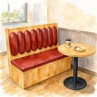 Ensemble de mobilier de restaurant moderne en forme de U, table et chaises en bois et métal pour café, hôtel, canapé pour restaurants