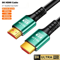 Câble HDMI 2.1 48 Gbps 8K 4K 60 Hz 3D Ultra Haute Vitesse Vidéo HDTV Mâle-Mâle 1M-5M pour TV Moniteur Projecteur PS5 Xbox GPU