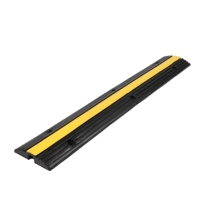 Ralentisseur de vitesse fixe portable en caoutchouc pour extérieur - Anti-pression Jaune+Noir pour allée en béton, hauteur 30mm, pour trafic 10-15mph