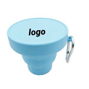 Bouteille d'eau pliable en silicone, durable, résistante à la chaleur, pour les sports de plein air, avec logo personnalisable pour les promotions et les cadeaux - Product Image 1