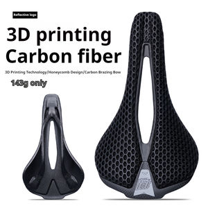 ENLEE <span class=keywords><strong>Ultra</strong></span>-léger pour vélo de route VTT Design creux <span class=keywords><strong>Selle</strong></span> de vélo en fibre de carbone imprimée en 3D confortable et respirante - Product Image 5