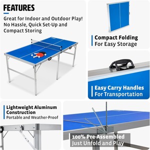 Mesa <span class=keywords><strong>de</strong></span> <span class=keywords><strong>Ping</strong></span> <span class=keywords><strong>Pong</strong></span> Portátil a Precio <span class=keywords><strong>de</strong></span> Mayoreo para Jardín, Patio y Diversión al Aire Libre - Product Image 4