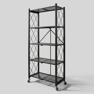 Étagère pliable multifonction à 5 niveaux, robuste, pour l'<span class=keywords><strong>organisation</strong></span> de la cuisine, de la buanderie et du garage - Product Image 1