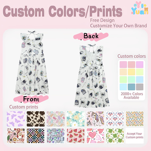 Vestidos <span class=keywords><strong>de</strong></span> Verano para Niñas <span class=keywords><strong>de</strong></span> 2 a 10 Años, con Tirantes Finos, Cuello Halter, <span class=keywords><strong>Espalda</strong></span> Descubierta, Corte <span class=keywords><strong>en</strong></span> A, Largura hasta <span class=keywords><strong>la</strong></span> Rodilla, Transpirables y Ecológicos - Product Image 3