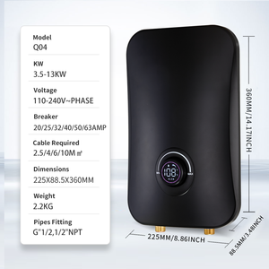 220V 5.5KW新しいスタイル耐久性のあるインスタント温水ヒータータンクレスシャワー家庭用温水間欠泉家庭用ホテルシャワー - Product Image 6