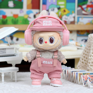 Ropa para Muñeca Labubu, Overol Rosa con Sombrero para Fiestas, Diseño Moderno, Unisex, de 8 a 13 Años - Product Image 4