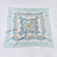 Foulard carré en soie noir et blanc à motif floral cachemire, imprimé satiné, double bordure, motif bandana, pour femme, à porter autour du cou ou sur la tête, ODM OEM