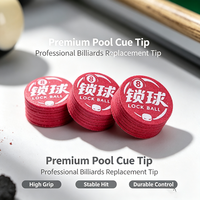 Premium Bilardo Masası Snooker İsteka Uçları Dayanıklı Domuz Derisi Yedek Çubuk Başlığı 8 Katmanlı Bilardo Aksesuarları