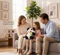 Peluche AI Chat Blanc Assis ODM, Peut Parler en Plusieurs Langues, Raconter des Histoires, Jouets en Peluche Mignons Intelligents à l'IA