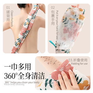ผู้ผลิตขายส่งผ้าขนหนูอาบน้ำใยวิสโคสธรรมชาติแบบยาว ขจัดเซลล์ผิวที่ตายแล้ว ผ้าเช็ดตัวแบบดึงกลับ - Product Image 4