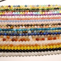 6/8/10mm Naturstein Polierte Kristalle Günstige Natursteinperlen Runde Perlen für Schmuckherstellung DIY Armband