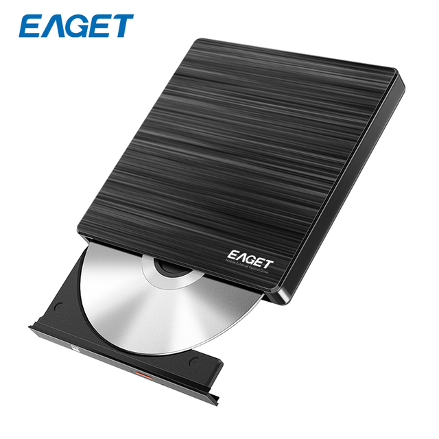 EAGET Portable Player USB 3.0 CD Rw Writer for PC Desktop Laptop Linux External Optical Drive Rom Dvd