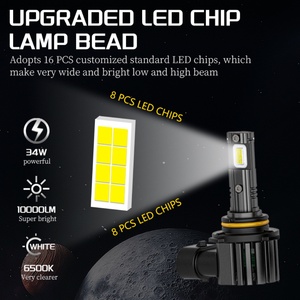 Ampoules LED SANVI New F8 34W H7 H1 9005 9006 H4 H11 pour phares de voiture 12V, état neuf, plug and play - Product Image 3