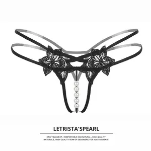 सेक्सी मोती महिलाओं की पतली पैंटी मालिश बियर सेक्सी थोंग क्रोचलेस उच्च खिंचाव - Product Image 2