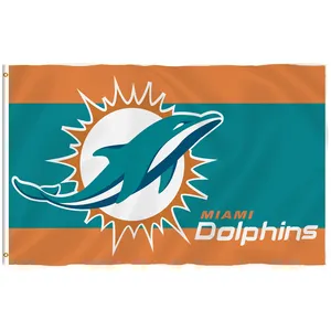 High Quality custom Miami Dolphins 3x5 ft Flag Banner NFL Football