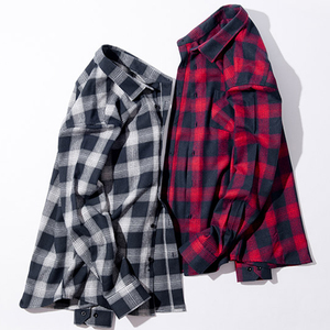 Camisa de franela de alta calidad para hombre, camisa de vestir a cuadros de manga larga de algodón 100% con botones de talla grande - Product Image 3