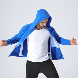 <span class=keywords><strong>Veste</strong></span> de course fluorescente à manches longues pour hommes et femmes, coupe-vent XS, manteau de sport à séchage rapide avec fermeture éclair, idéal pour service OEM - Product Image 3