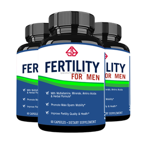 Capsules multivitaminées OEM Fertility For Men avec minéraux, acides aminés et formule à base de plantes, 60 capsules, complément alimentaire - Product Image 1