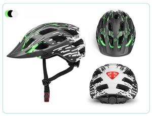 Casque de vélo tout-terrain intégré en fibre de carbone avec feu arrière pour le cyclisme en montagne et sur route, état neuf - Product Image 4