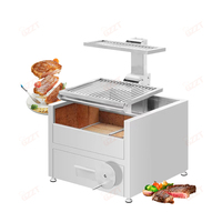 Grilles doubles en acier inoxydable, barbecue de style Santa Maria argentin avec briques intégrées pour le camping en plein air, la villa, l'utilisation à domicile