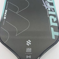 Raquette de pickleball SYPIK Triton 5 Pro 2026 avec surgrip blanc, raquettes allongées en fibre de carbone brute T700 pour équipement de tournoi