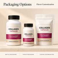Capsules de collagène avec acide hyaluronique et vitamine C, 120 capsules, complément alimentaire, fourniture en marque privée