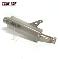 Silencieux d'échappement TEENTOP en acier inoxydable modifié avec double support pour CF MOTO 450MT Adventurer 2023+