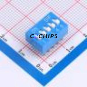 2.54-5P CJPB-L DIP Switch Through hole Component (THT) Switch Flat Toggle, Raised Type Single Pole Single Throw 5 PC Pin - Product Image 1