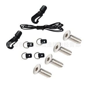 Cuerda elástica con gancho para embarcaciones, 7 mm, 2 m, de plástico, para asegurar kayaks en exteriores - Product Image 2