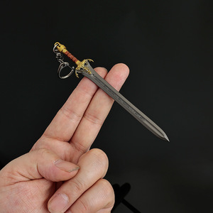 Épée atlantide classique de film, 12 cm, en alliage de zinc entièrement métallique, porte-clés de collection - Product Image 4