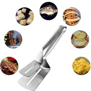 Utensilios de Cocina Multifuncionales de Acero Inoxidable: Pinza para Freír, Pinza para Carne y BBQ, Espátula para Pescado, Pinza para Pan para el Hogar - Product Image 1