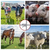 Malla de Alambre Galvanizada Personalizada de Fábrica China para Cercas de Ganado, Caballos y Cabras en Granjas y Campos