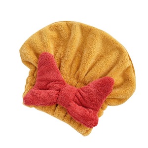 ผ้าขนหนูเชือกผูกผมชูฮุย 29X24 ซม. ผ้าขนแกะปะการัง ขนาดเด็ก หมวกเช็ดผมดูดซับน้ำ สำหรับเด็กผู้หญิง ใช้สำหรับอาบน้ำเด็ก - Product Image 3