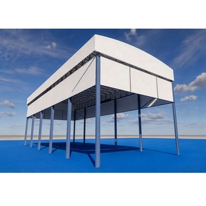 Le toit coulissant du stade, Toit rétractable électriquement du terrain de sport, Auvent en structure métallique à grande portée - Product Image 1