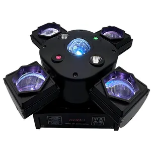 Nueva llegada Mini Luz de escenario láser 4 cabeza móvil luz láser giratoria escenario Bola de discoteca luz para Bar Ktv