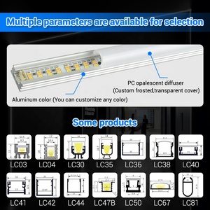 Sản phẩm mới lõm Nhôm dẫn Dải chủ khuếch tán gắn đùn SMD2835 dải ánh sáng LED kênh nhà máy trực tiếp - Product Image 5