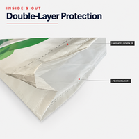 Sac tissé en PP laminé BOPP de 25 kg avec doublure en PE, imperméable, pour emballage de granulés de résine et produits chimiques, vente en gros