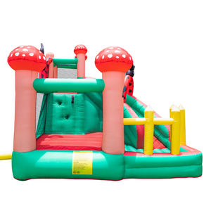 Château gonflable pour enfants Yingkun, <span class=keywords><strong>petit</strong></span> lit à sauter en forme de grenouille, fond en mousse, toboggan arc-en-ciel, filet de protection, <span class=keywords><strong>trampoline</strong></span>, 3 ans - Product Image 4