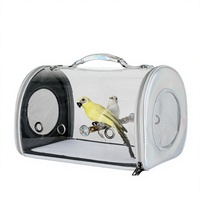 Sac à dos portable en matériau PC pour transport d'oiseaux de compagnie (cockatiels, perroquets) à motif tigre, sac à bandoulière pour petits oiseaux, capacité 5 kg