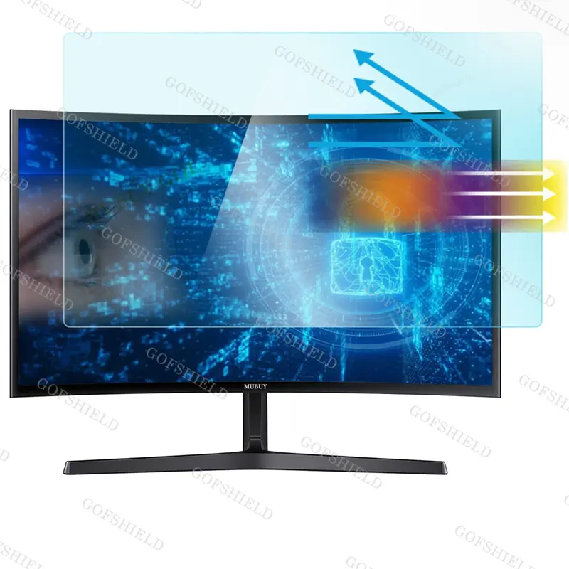 אנטי אור כחול מגן מסך אנטי זוהר לאלכסוני 19 "16:10 lcd צג כחול חוסם העיניים הגנה המסנן