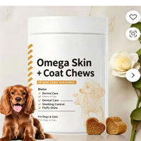 Complément alimentaire pour animaux de compagnie sous marque privée, en forme de cœur, pour chiens et chats, à base de biotine, pour la santé de la peau et du pelage, le contrôle de la chute de poils et l'éclat du pelage.