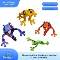 Ornement de bureau, figurine, modèle animal, objet artisanal, articulé, imprimé en 3D, grenouille magnétique