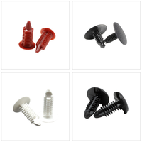 Clips de fixation pour garniture intérieure de voiture, rivets à tête barbelée, finition noire brillante, pour sapin de Noël