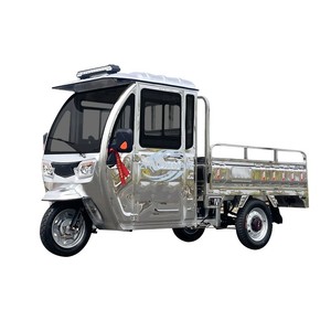 Tricycle électrique de transport semi-élevé de haute qualité, 48V 45AH, avec moteur avant à trois vitesses en acier inoxydable - Product Image 4