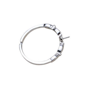 Anneau de doigt ajustable à extrémité ouverte en argent S925, DIY, perle, 4-6 accessoires, support vide, produit semi-fini, 2710-taille unique - Product Image 5