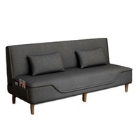 Sofá Cama Plegable Multifuncional para Oficina en Casa, Sofá Cama Convertible de Madera Maciza, Futón