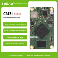 Carte mère industrielle Risa Radxa CM3I-RK3568-IND Rockchip RK3568 Quad-core LPDDR4 + EMMC pour l'IA et l'inférence à l'edge computing, origine CN/GUA